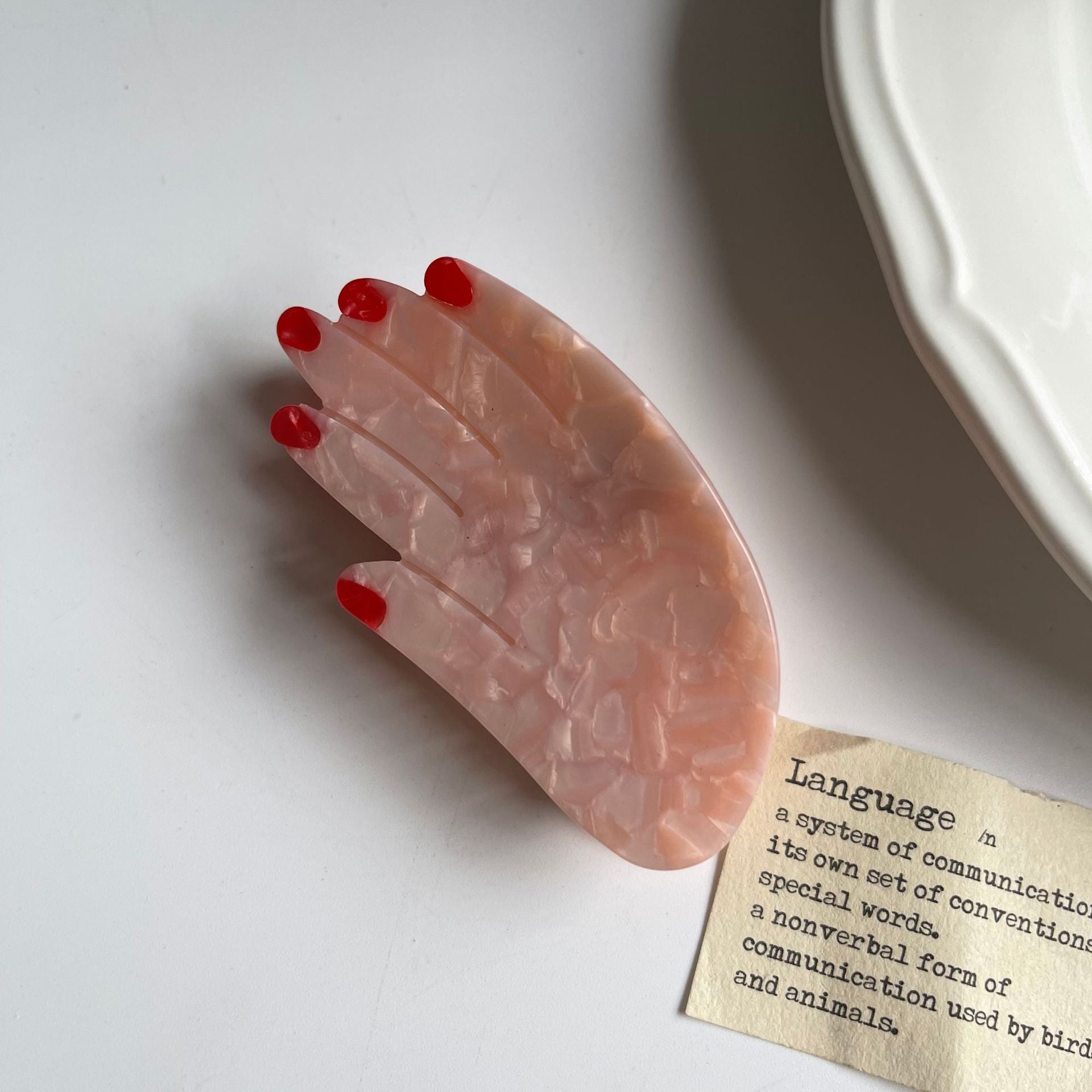 Wholesale Palm Smiley Bouquet Acetate Hairpin